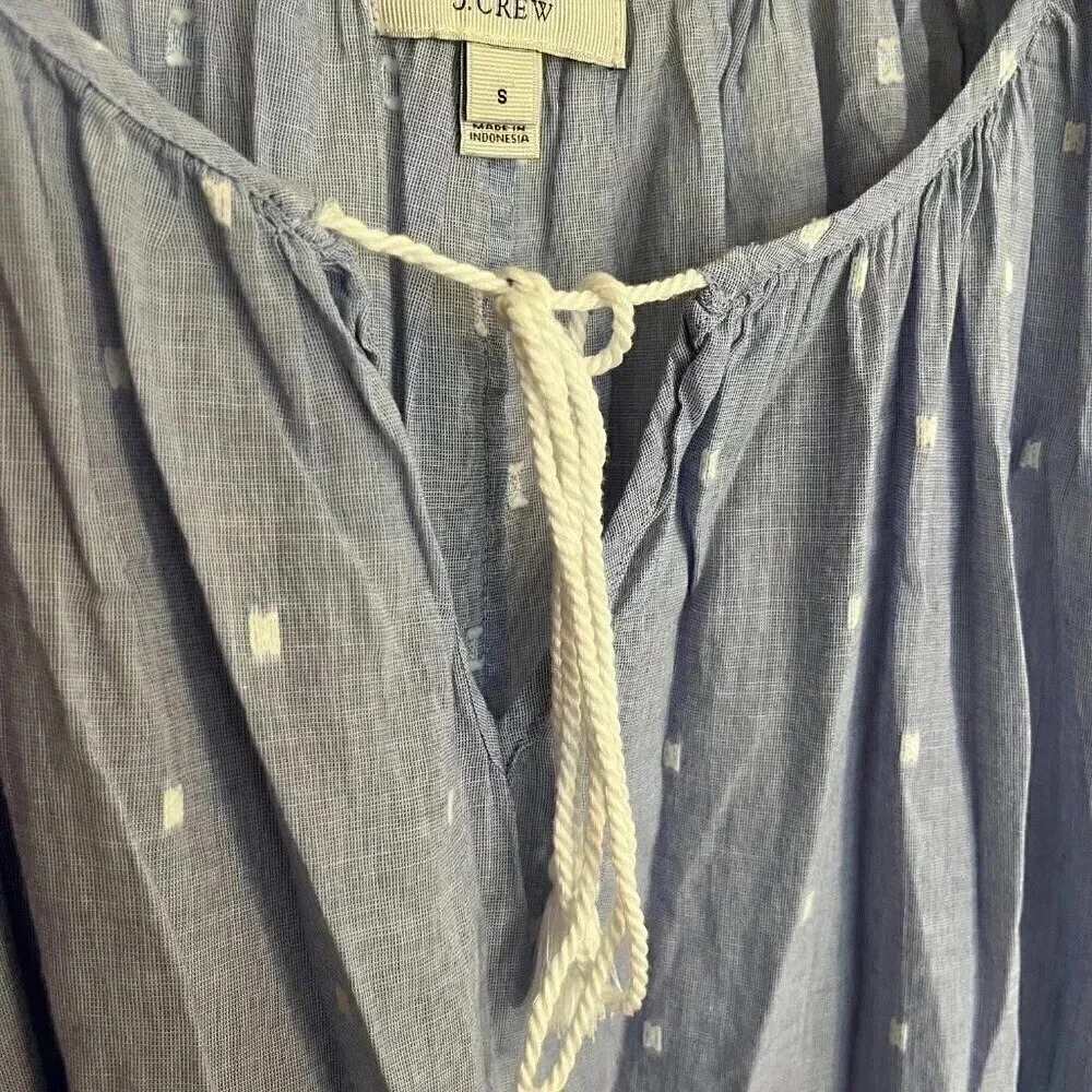 J. Crew Chambray Peasant Blouse - Picture 5 of 9